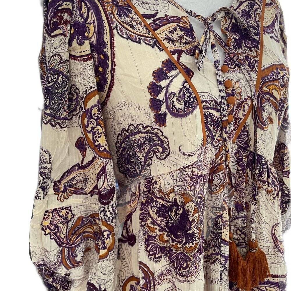 Band Of The Free Boutique NWT White & Paisley Dress - Picture 8 of 13